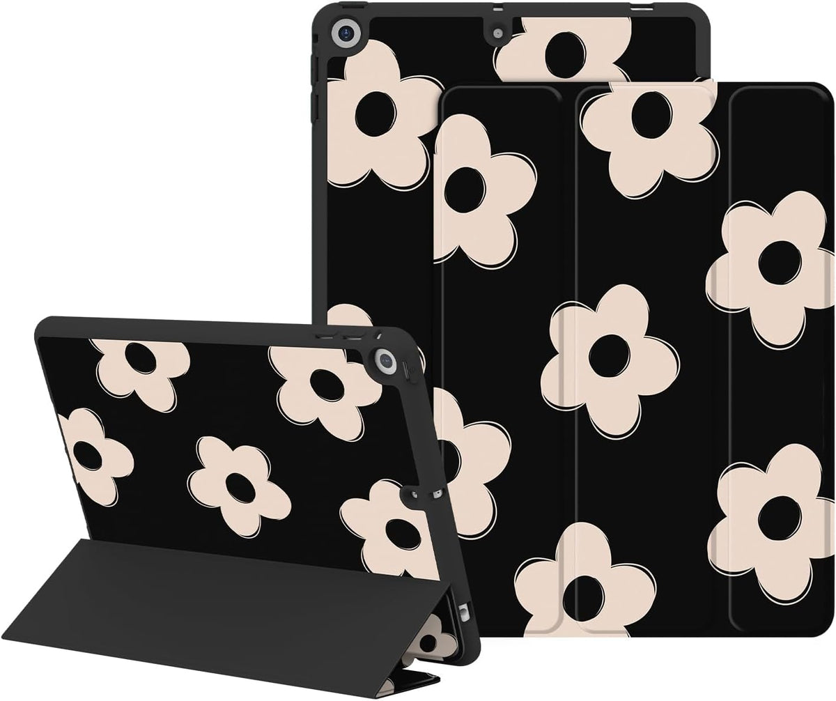 Funda Lornpa para iPad 10.2" Generación 9, 8 y 7 | Tridoblez con Soporte para Lápiz | Diseño Flores