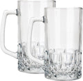 Vittori Set 2pz Tarro Cervecero Vaso Diamante Cerveza Vidrio 20 OZ Color Transparente