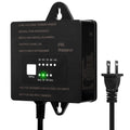 Transformador de Bajo Voltaje 60W con Temporizador y Sensor Fotoeléctrico - 120V a 12V, IP65