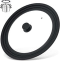 13-14-15 Pulgadas Tapa Universal para Ollas, Sartenes y Cacerolas Extra Grandes, Tapa de Ollas de Vidrio Templado con Borde de Silicona Resistente al Calor, Tapas de Utensilios de Cocina