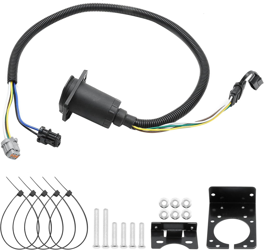 Vkinman Arnés de Cableado para Remolque 4-Flat 7-Way | Para Nissan Frontier Pathfinder Xterra 2005-2023 y Suzuki Equator 2009-2012