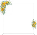 Arco de boda blanco Asee'm de 2 x 2 metros (6,6 pies x 6,6 pies) con soporte, estructura rectangular de metal cuadrada para ceremonia, fiesta, cumpleaños, despedida de soltera, baby shower, aniversario, decoración con globos #6590