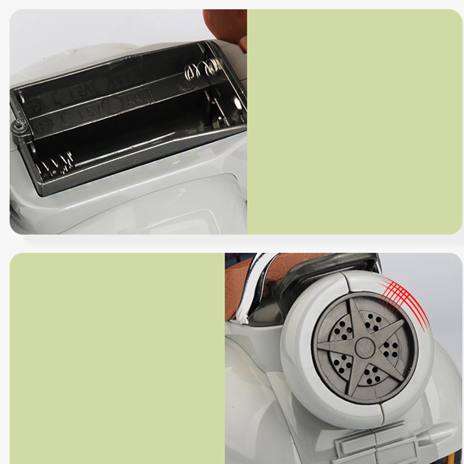 Juguete giratorio de scooter para conejillos de indias, juguete de motocicleta con luces y música, decoración de jaula con forma de scooter