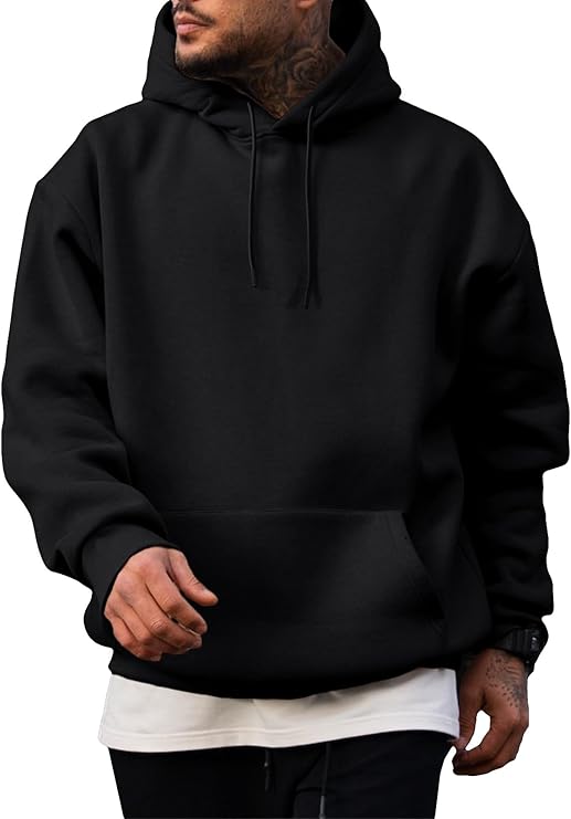 Sudadera con Capucha JMIERR para Hombre – Algodón, Manga Larga, Ajuste Holgado, Bolsillos, Talla M, Color Vino Tinto