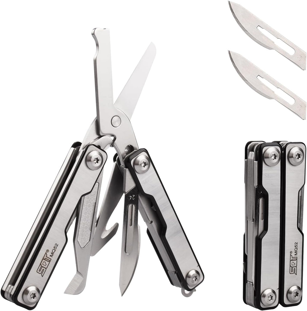 Herramienta Multifunción 11 en 1 SQT2051 Plegable – Profesional para Bricolaje, Camping, Senderismo, Pesca, Reparaciones Domésticas y Kit de Supervivencia, Regalo Ideal