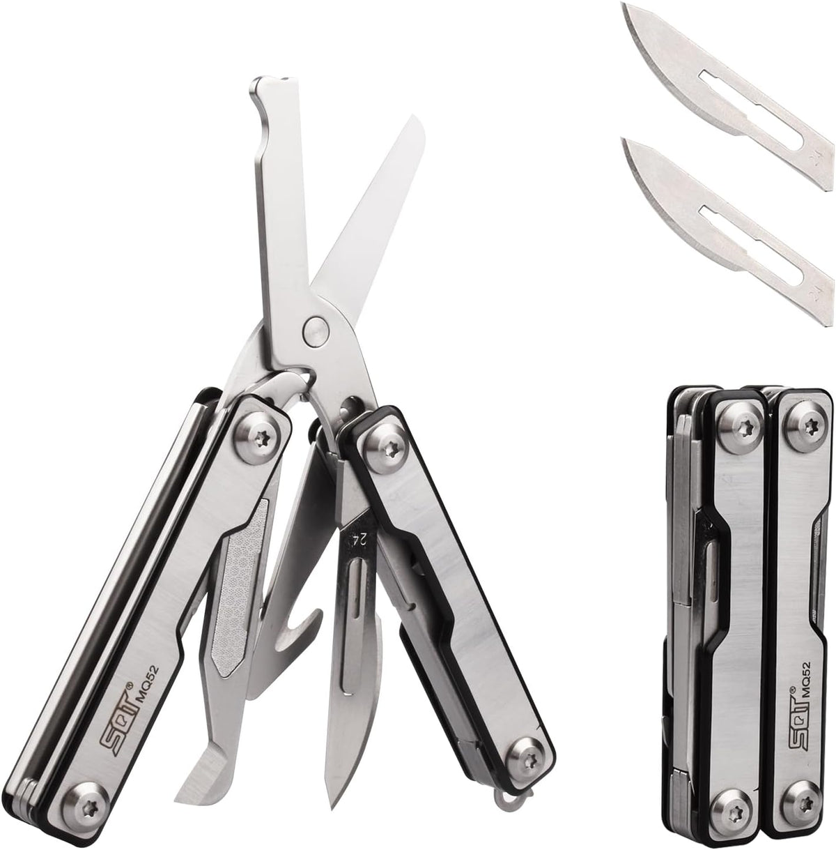 Herramienta Multifunción 11 en 1 SQT2051 Plegable – Profesional para Bricolaje, Camping, Senderismo, Pesca, Reparaciones Domésticas y Kit de Supervivencia, Regalo Ideal
