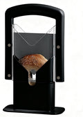 Cortador de bagels, perfecto para bagels, guillotina universal, cortador de bagels de acero inoxidable, herramienta de cocina, agarre seguro, protector de seguridad (negro)
