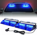 Luces Estroboscopicas Xprite 2 x 11 pulgadas | Alta Intensidad Azul 32 LED | Emergencia para Tablero y Parabrisas | Ventosas | Vehiculos POV y Camiones