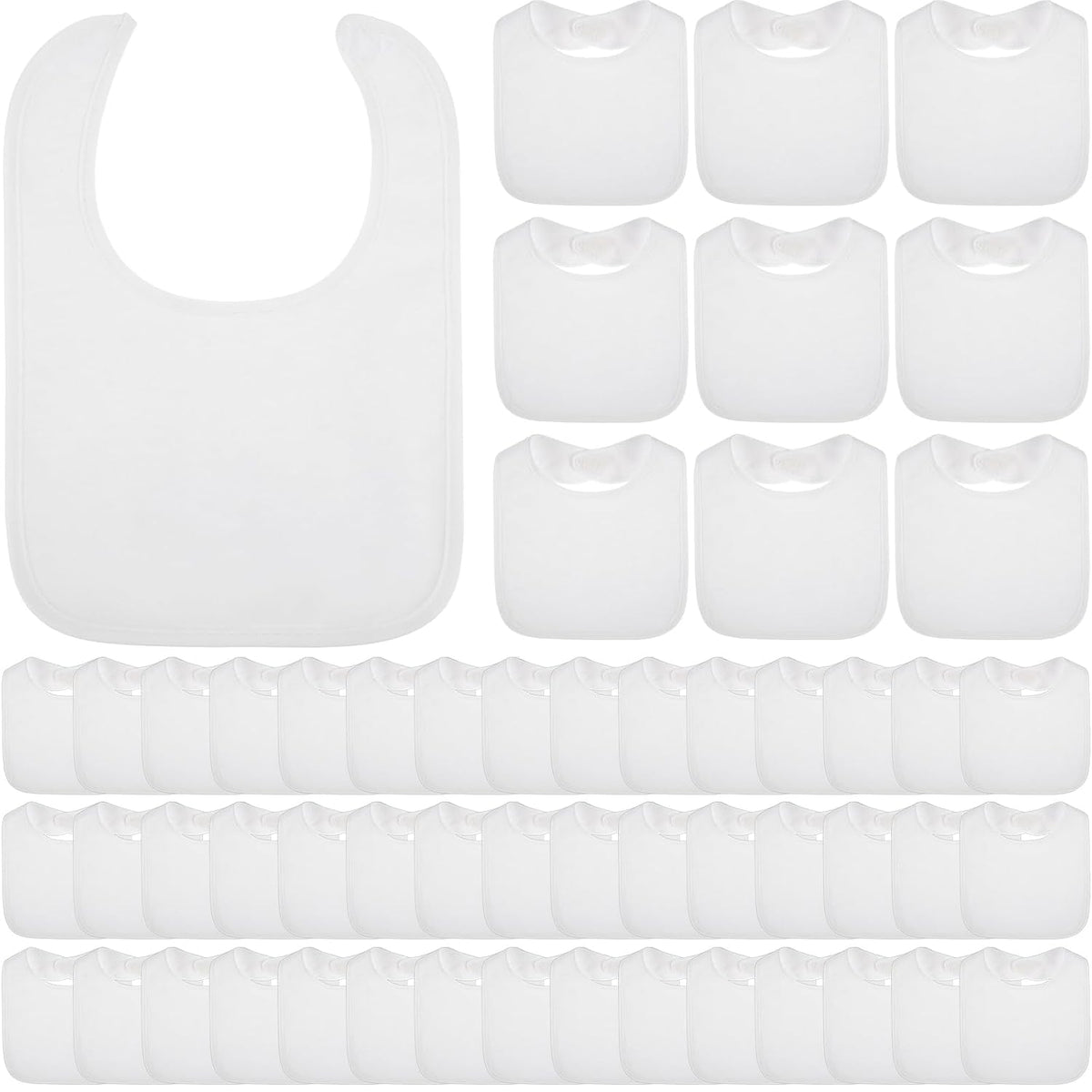 USADO Baberos para Bebe Toulite, 30 Piezas | Lavables y Reutilizables, Impermeables de Algodon | Diseno de Doble Cara | Para Baby Shower y Regalo