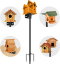 Poste ajustable de 80 pulgadas para comedero de pájaros, poste para casita de pájaros adecuado para comederos y casitas de pájaros, estación meteorológica, diseño resistente a la corrosión, mejora la decoración exterior