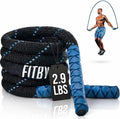 Cuerda para saltar con peso - 1,3 kg, 3 metros de largo. Cuerda para saltar para fitness, entrenamiento en casa, ejercicio, equipo de entrenamiento corporal completo, cuerda para saltar duradera de Fitby.
