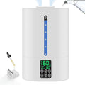 Humidificador 6L Frío y Caliente — Difusor de Aceites Esenciales, Boquilla 360°, Silencioso para Dormitorio, Bebé y Plantas, Blanco