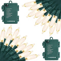 LOENDE Christmas Lights, Battery Operated String Lights 18ft 50 LED 8 Modes with Timer for Christmas Tree Wreath Party Home Indoor Outdoor Decor, Waterproof, Warm White, 2 Pack
