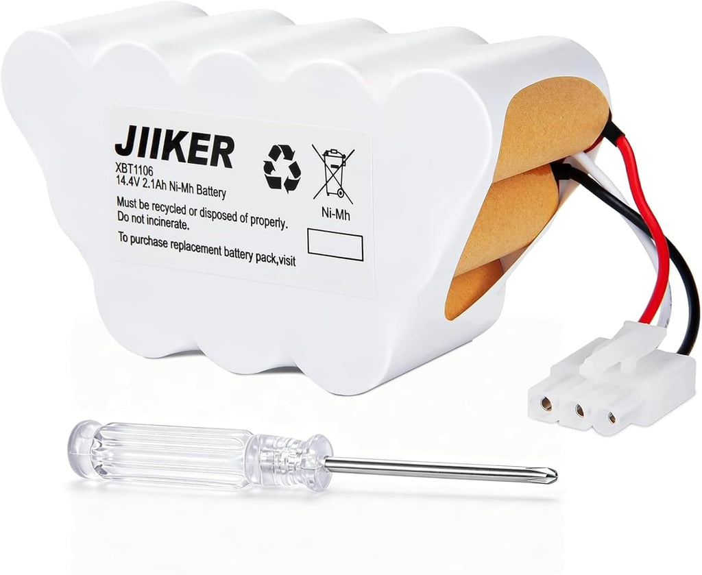 Batería de repuesto JIIKER XBT1106 para aspiradoras inalámbricas Shark SV1106, SV1112, SV1100, SV1107 y XB1100 Freestyle Navigator, 14,4 V 2,1 Ah Ni-Mh.