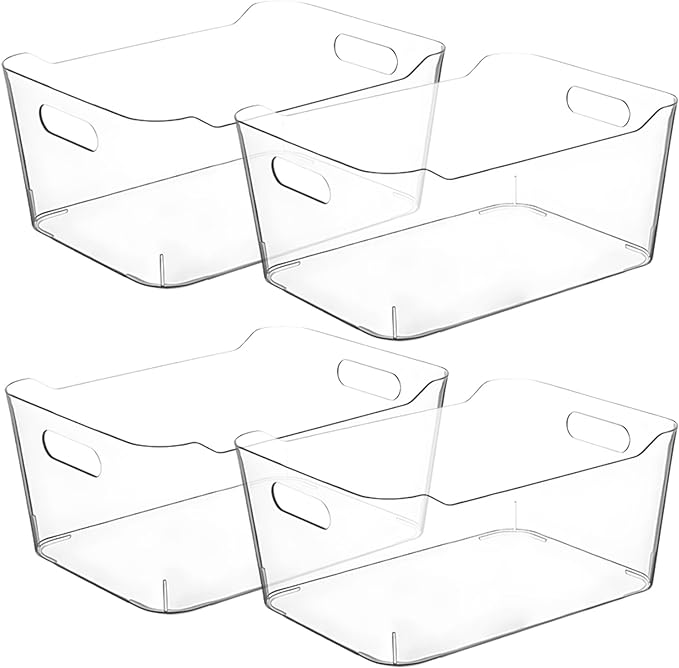 Contenedores de almacenamiento transparentes, organizadores de despensa y contenedores de almacenamiento