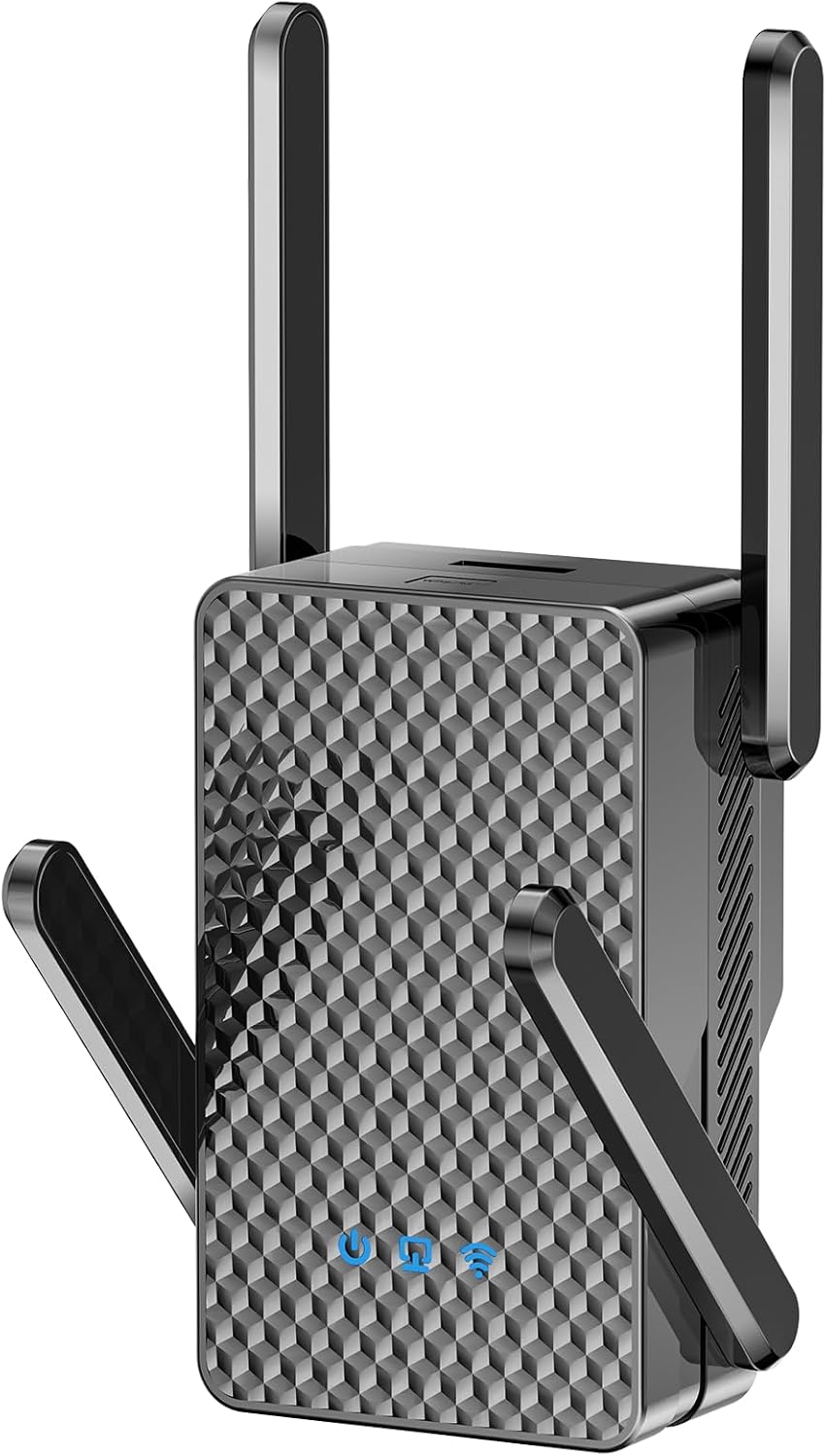 Amplificador de señal WiFi 6, alcance máximo de hasta 19 980 pies cuadrados para el hogar, repetidor WiFi de doble banda AX3000, extensor de Internet inalámbrico con puerto Gigabit Ethernet. 
