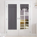 Cortina opaca NICETOWN para puertas - Persianas para ventanas interiores, aislamiento térmico Trica, cortina para puertas francesas de patio, ventana lateral, privacidad, 66 x 183 cm, 1 panel, gris