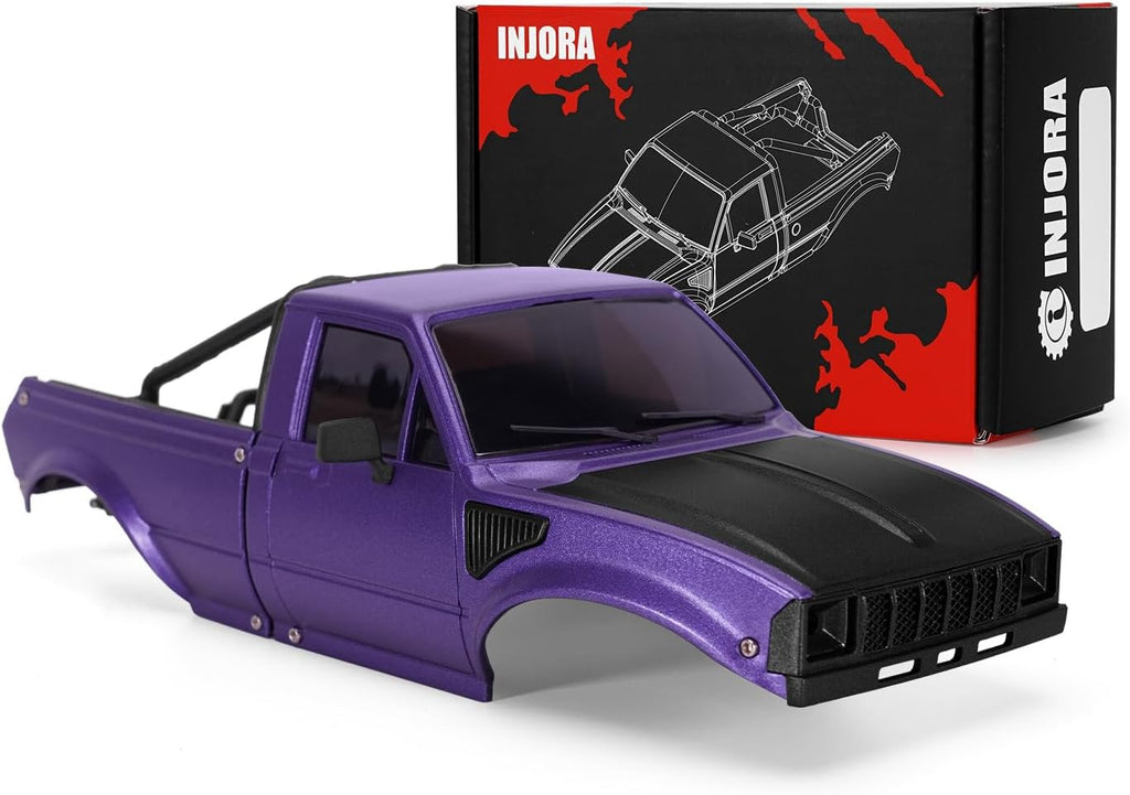 Carrocería INJORA IR60-24 para RC SCX24 | Compatible Bronco, Wrangler, C10, 4Runner — Color Morado