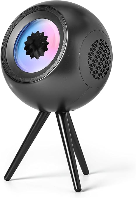 sovenomund Ferrofluid - Altavoz Bluetooth magnético con fluido, visualizador de audio con efectos visuales dinámicos y luces coloridas de ensueño, emparejamiento TWS doble, decoración única de escritorio (negro)