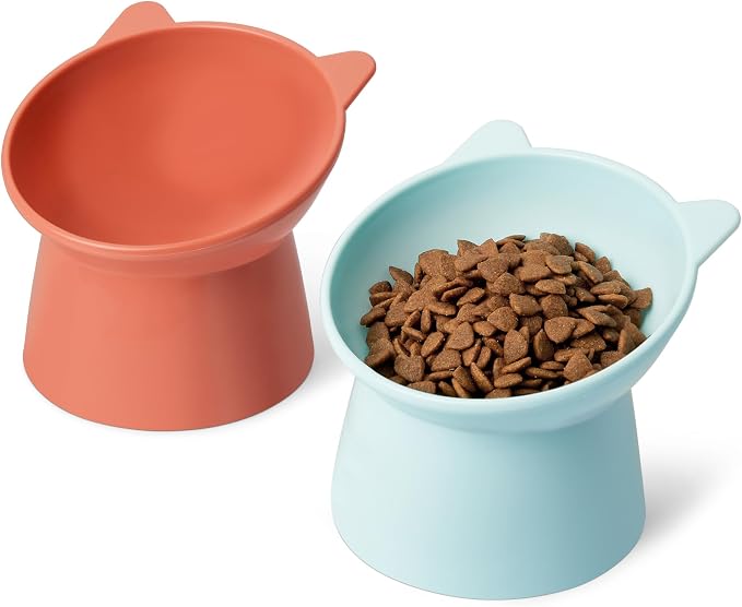 Comederos elevados para gatos Amazon Basics