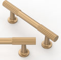 Tiradores para gabinetes Asimerdeco, paquete de 10, color bronce champán, 76 mm (3 pulgadas), manijas para gabinetes de cocina, herrajes para gabinetes de aleación de zinc macizo, tiradores para cajones.
