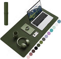 YSAGi Almohadilla de escritorio de piel antideslizante, alfombrilla impermeable para teclado de computadora portátil, alfombrilla protectora para mesa, alfombrilla grande para ratón para oficina