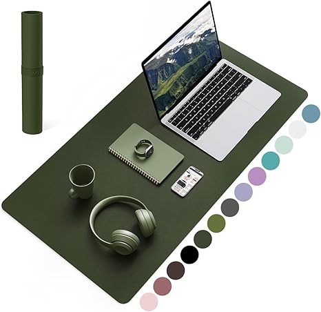 YSAGi Almohadilla de escritorio de piel antideslizante, alfombrilla impermeable para teclado de computadora portátil, alfombrilla protectora para mesa, alfombrilla grande para ratón para oficina