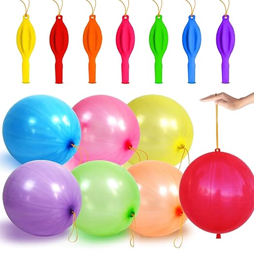 Globos de Perforación Neón LEEZZIZZ – Resistentes con Asa de Banda de Goma para Fiestas