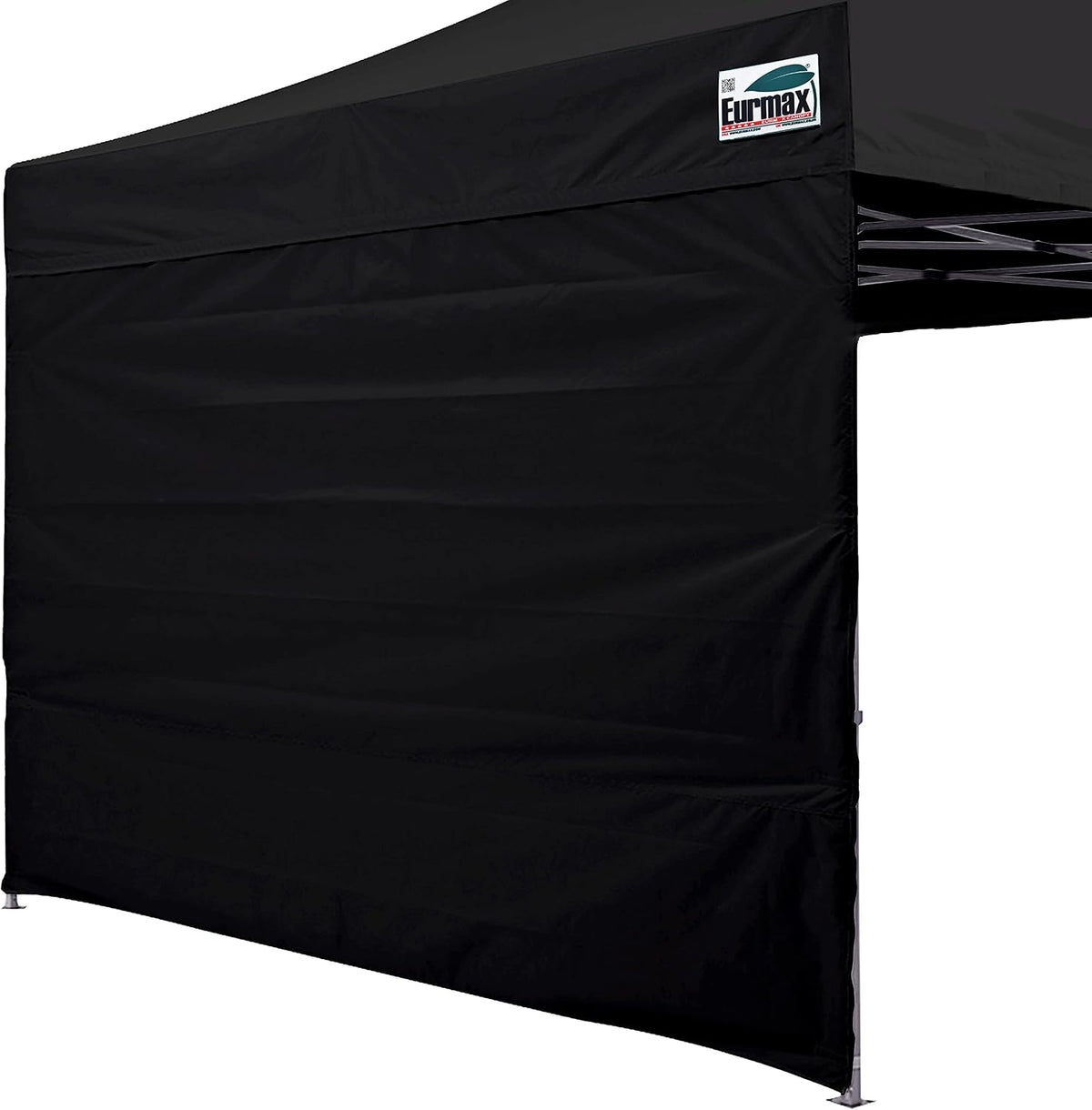 USADO Eurmax USA Pared Lateral para Toldo Pop Up 8x8 | Proteccion UV, Bloquea Sol y Viento, Resistente al Agua, Instalacion con Velcro (Negro)
