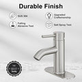 Llave de Baño en Níquel Cepillado NICTE – Grifo Moderno para Lavamanos