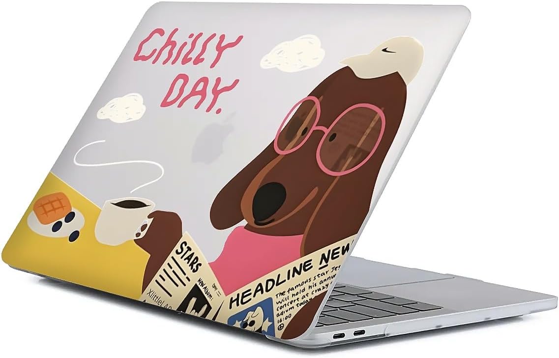 Case Compatible with MacBook Air 13 Inch 2022 2021 2020 2019 2018 Release Model A2337 M1 M2 A2681, Art Protector Cover for Air13 Retina Display with Touch ID-Chilly Dog in New York