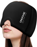 ONLYCARE Gorra para Aliviar la Migraña, Gorra Mejorada Sin Olor para Aliviar el Dolor de Cabeza, Máscara de Compresa de Hielo de Gel Envolvente de 360° para Migraña, Sinusitis, Estrés, Dolores