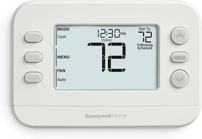 ¡Nuevo! Honeywell Home - Termostato programable, etapa única, compatibilidad de 1 calefacción/1 refrigeración, programación de 5 a 2 días, X2P, color blanco, RTH20B