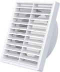 Rejilla de ventilación KCVENTSAIR de ABS de 6 pulgadas, cubierta de ventilación de pared exterior con malla integrada para ventilación de entrada y salida, puerta exterior, techo, ático, almacenamiento, garaje, color blanco.