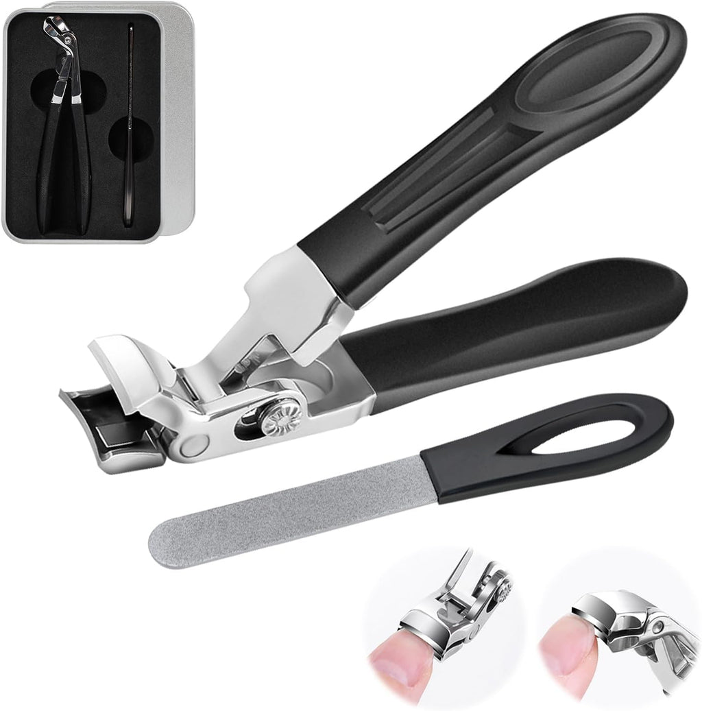 ClipMaster Pro Cortauñas para Uñas Gruesas – Cabezal Angulado Grande con Apertura Amplia para Adultos Mayores