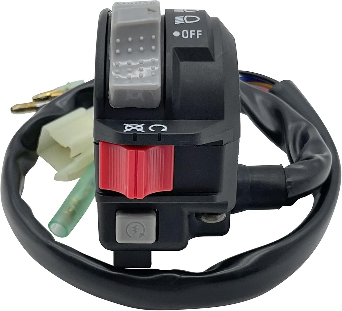 Control de Manillar Izquierdo M MATI Encendido de Motor Marcha Apagado Interruptor de Faro para ATV Yamaha Timberwolf 250 YFB250 1994-2000 Bear Tracker 250 YFM250X 1999-2000 4BD-83973-19-00