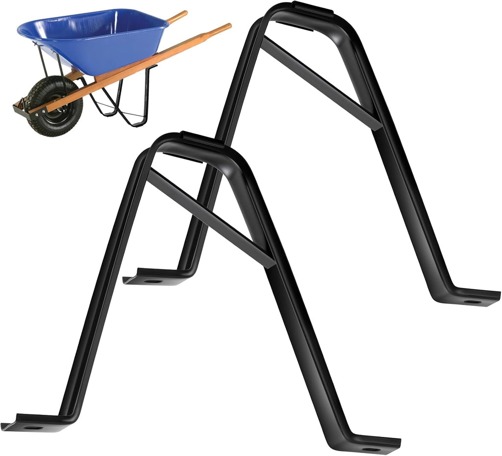 MorningRo 2 piezas de repuesto para carretilla, soportes de acero resistente para carretilla, patas de repuesto, soportes para carro, kits de carretilla para construcción, carro de patio, carretilla para jardín