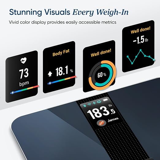 Etekcity - Báscula inteligente FSA&HSA elegible para grasa y peso corporal, báscula de baño digital para medir con precisión IMC, masa muscular y composición corporal