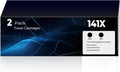 Toner Compatible HP 141X 141A W1410X W1410A 2 Cartuchos Negros con Chip para Impresoras HP MFP M110w M140w M139