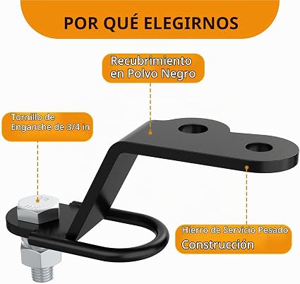 Eapele Enganche de tres vías para ATV/UTV, accesorios de enganche universal de alta resistencia, carga máxima de 3000 libras