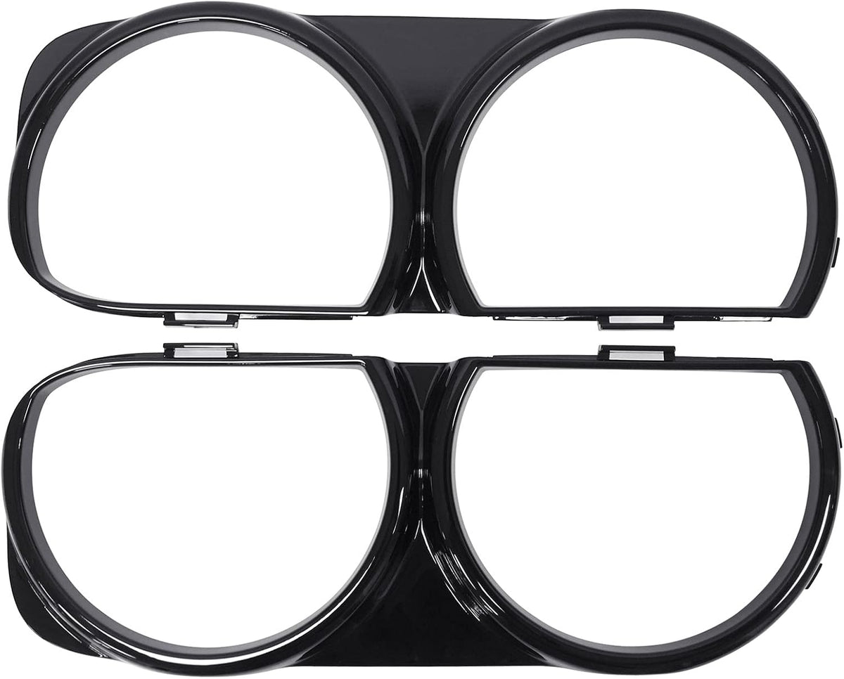 Cubiertas Bisel Faro MOTOKU Negro Dodge Challenger 2015-2023