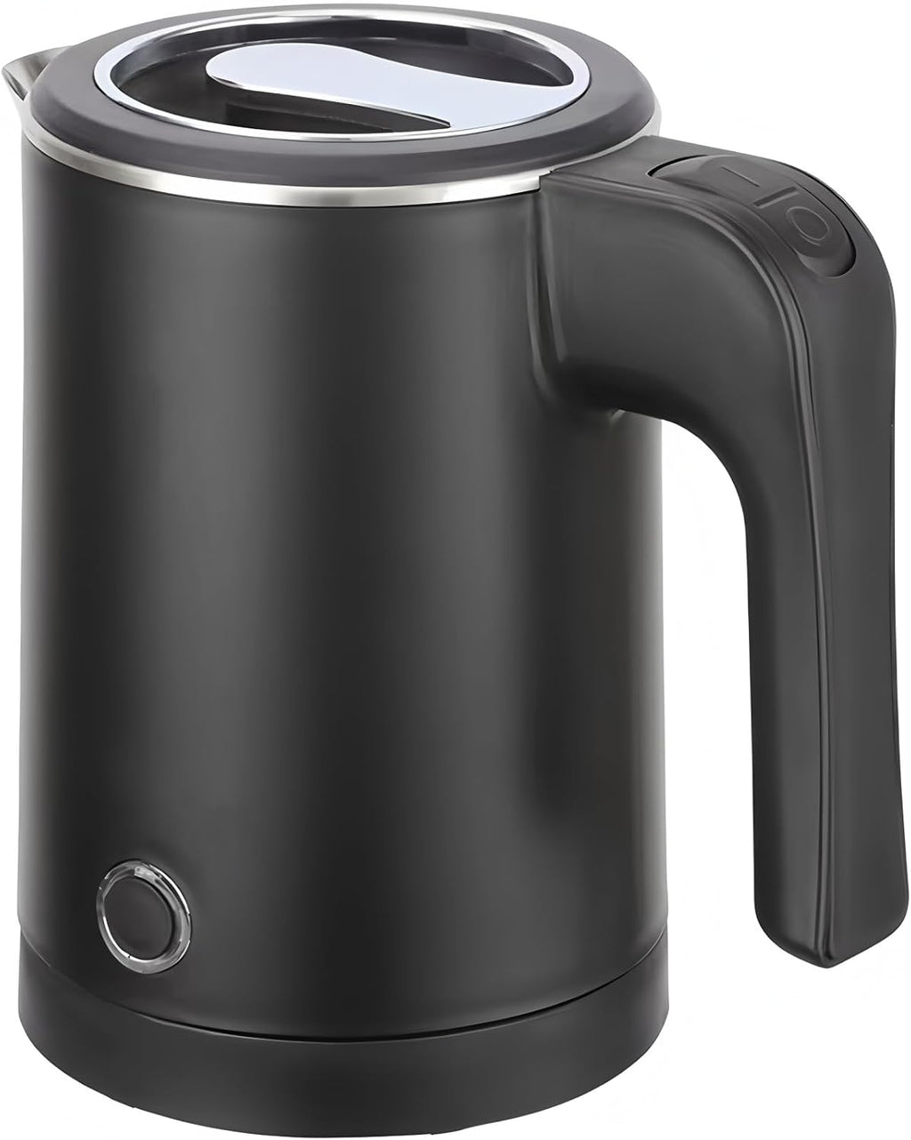 Hervidor eléctrico portátil pequeño de acero inoxidable de 0,5 L, mini hervidor eléctrico de viaje, calentador de agua para viajes de negocios, camping, viajes y oficina (negro).