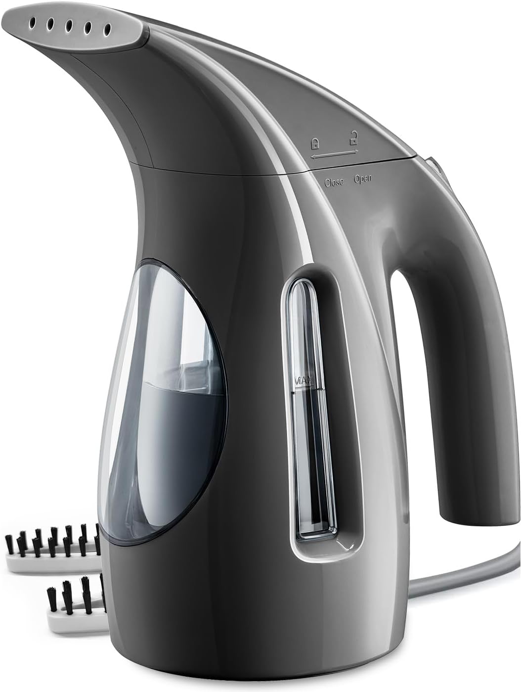 Vaporizador HiLIFE para ropa, diseño portátil de mano, gran capacidad de 240 ml, 700 W, vapor potente y penetrante, elimina arrugas, para el hogar y la oficina (SOLO PARA 120 V) - Negro
