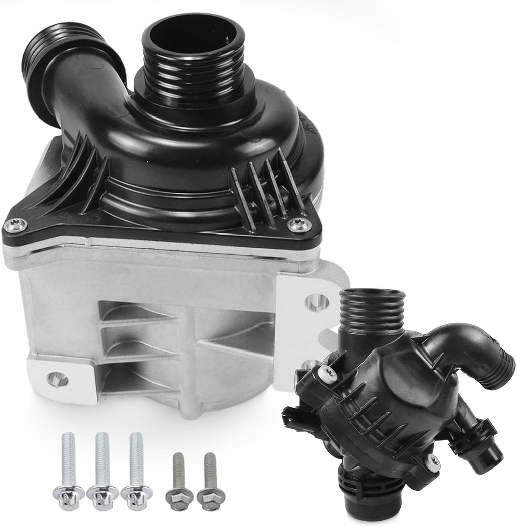 Bomba de agua y termostato eléctricos MUNIK 11517632426 para BMW Serie 1 3 5 6 7 X3 X4 X5 X6 Z4 335i 535i 640i xDrive 740Li xDrive35i M40i xDrive40is/35is. Reemplaza las piezas n.° 11517588885, 11537601158 y 0711990540.