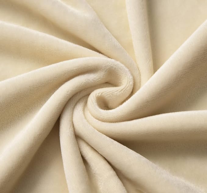 Fundas para Sillas de Comedor de Terciopelo Elástico – Set de 3, Color Beige, Ideales para Banquetes y Fiestas