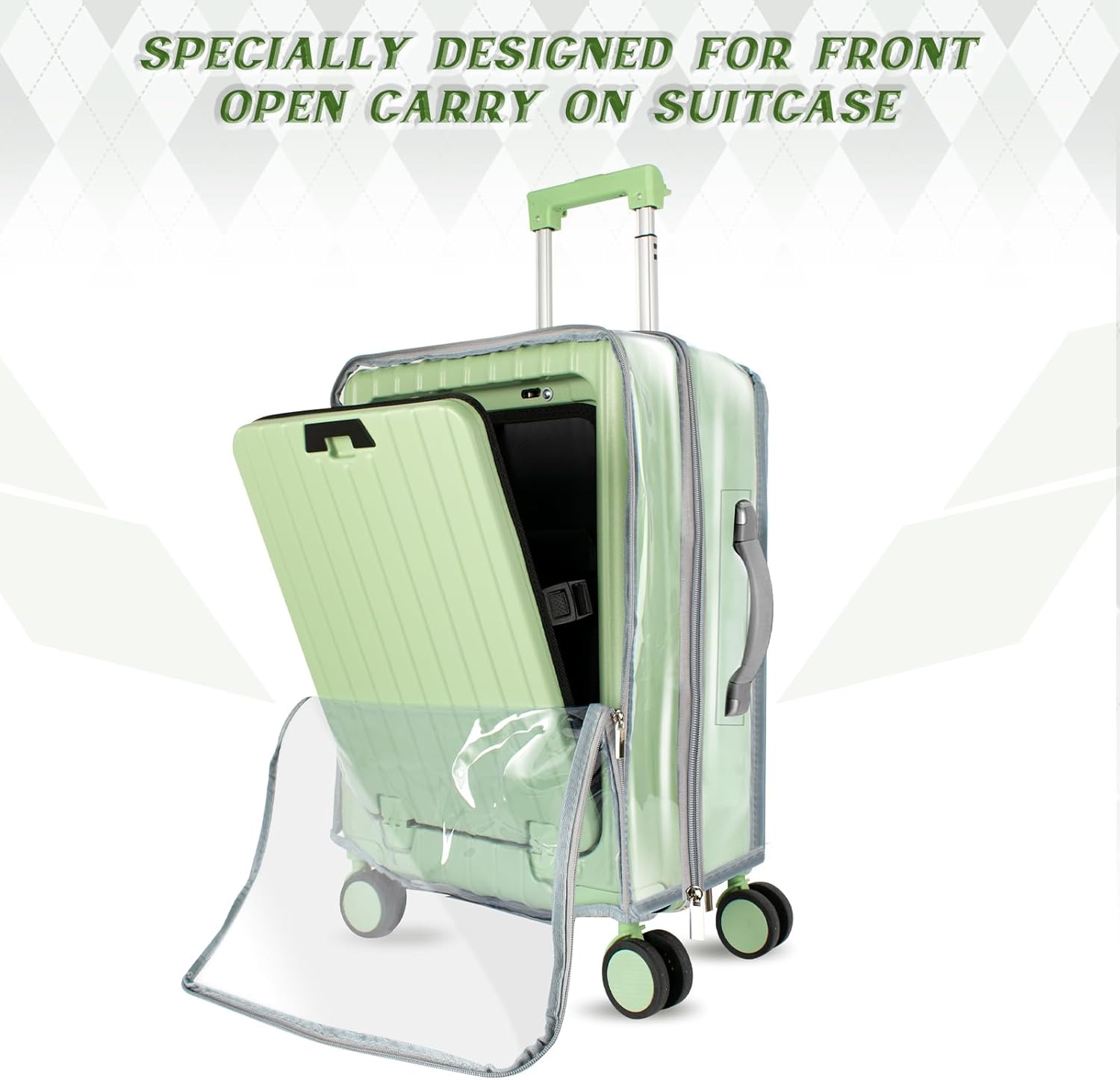 ⚠️ VER FOTOS DE REFERENCIA — Funda Protectora PVC Transparente para Maleta con Apertura Frontal 20" y 24" — Impermeable, Antiarañazos