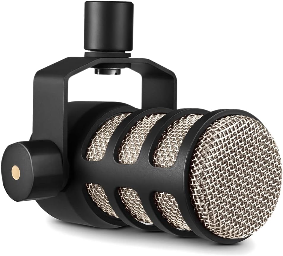 Micrófono Dinámico RØDE PodMic | Cardioide para Broadcast | Montaje Basculante Integrado | Para Podcasting, Streaming, Gaming y Voz | Negro