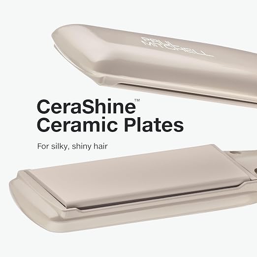 Plancha Cerámica Paul Mitchell Smooth+ – Calor Ajustable para Alisado y Enderezado, 31.75 mm, Color Taupe