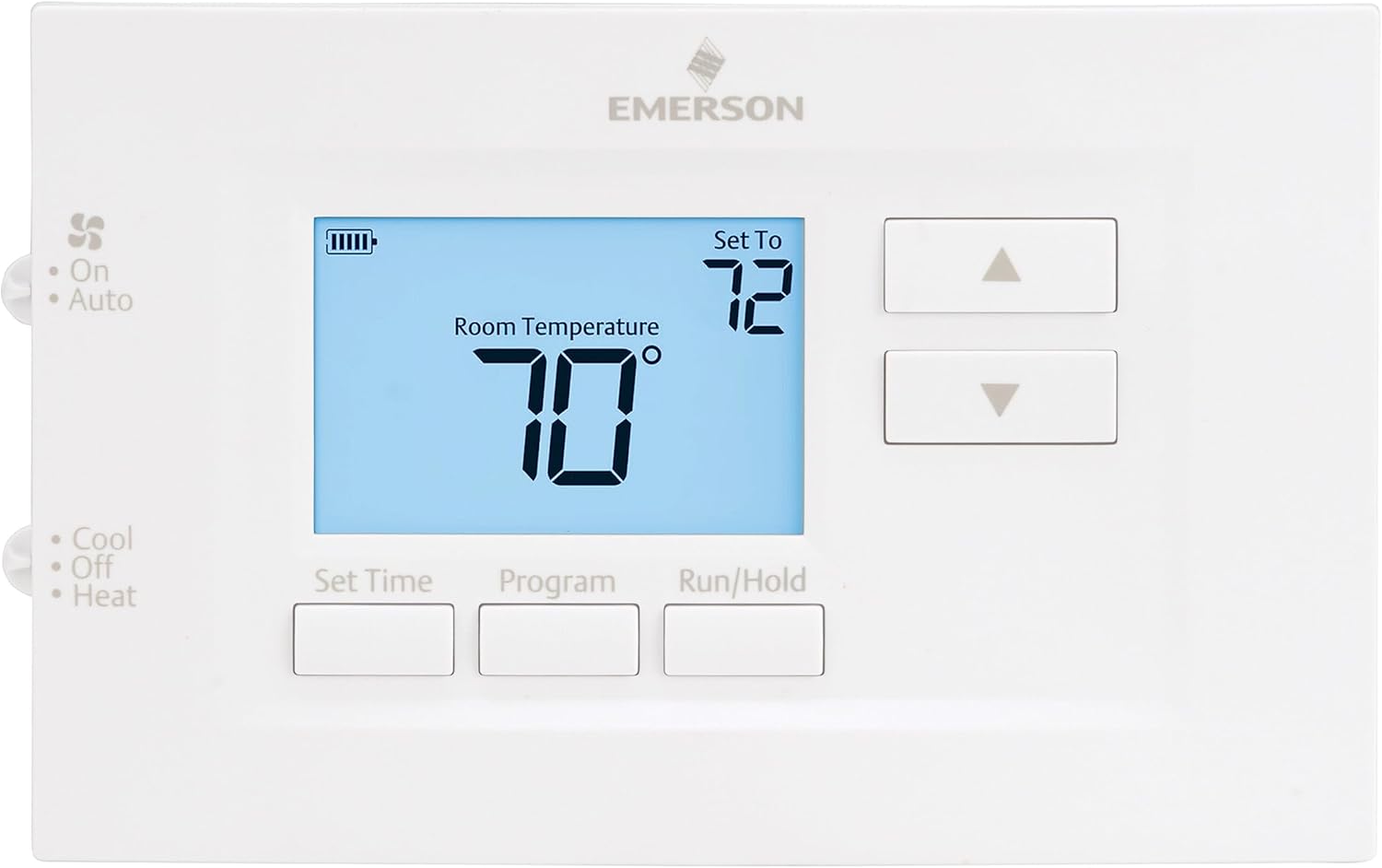 70 Series 7-Day Programmable Heat Pump Thermostat (2H/1C) - Easy Installation, Precise Temperature Control, HVAC Energy Savings