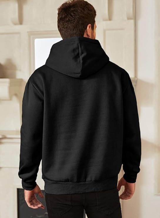 Sudadera con Capucha JMIERR para Hombre – Algodón, Manga Larga, Ajuste Holgado, Bolsillos, Talla M, Color Vino Tinto